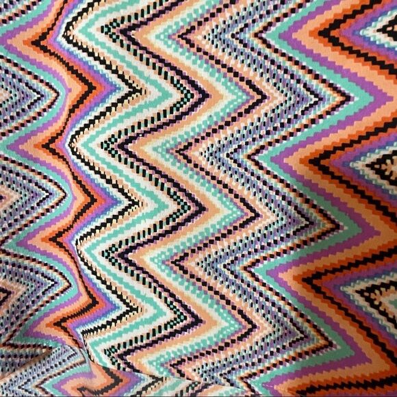 Chevron sorbet colors high low blouse XS - Picture 3 of 7